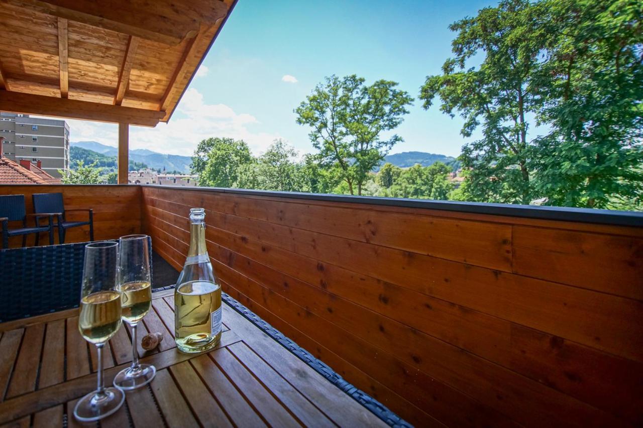Ferienwohnung Auszeit Steiraland Penthouse 9 Mit Grossen Balkon Und Parkplatz Leoben  Exterior foto